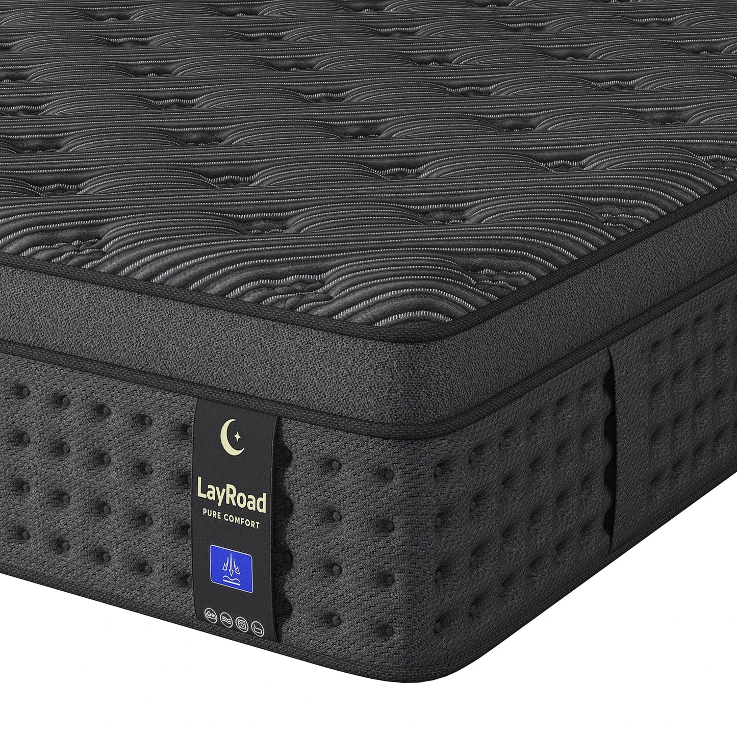 12/14" Hybrid Mattress — Memory Foam + Springs, Multiple Sizes LayRoad