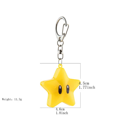 Acrylic Luminous Star Keychain – Cute Bag Accessory for Anime Fans & Collectors