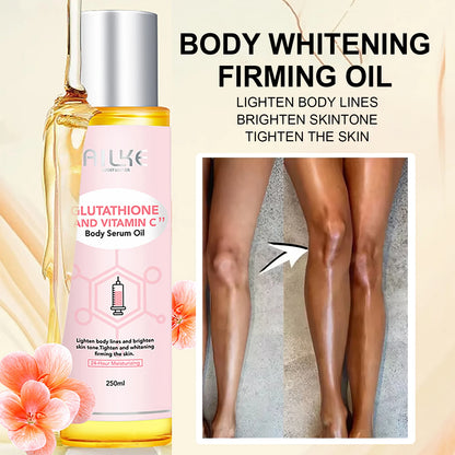 AILKE Brightening Skin Care Set, With Vitamin C, Glutathione, Reduce Spots, Moisturizing, Smooth Soft Skin, Improve Skin Radiant