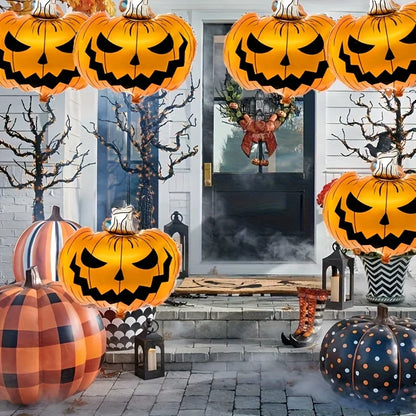 5PCS Halloween Decoration Balloons Terror Foam Pumpkin Balloon Haunted House Room Halloween Party Spooky Decor Supplies