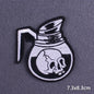 The Death Embroidery Iron On Patches For Clothing DIY Applique Patches On Clothes Skull Badges on backpack Jakcet