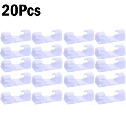 Cable Clips Organizer Drop Wire Holder Cord Management Self-Adhesive Cable Manager Fixed Clamp Wire Winder For Home Office Car