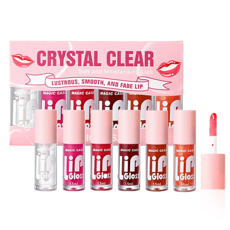 6pcs/set Hydrating Jelly long-lasting Moisturizing Lip Oils