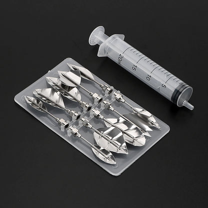 10 pcs Pudding Nozzle +1 Syringe Tools Jelly Cake Jello Gelatin Tools Cake Decorating Tools 3D Jelly Flower Art Tools