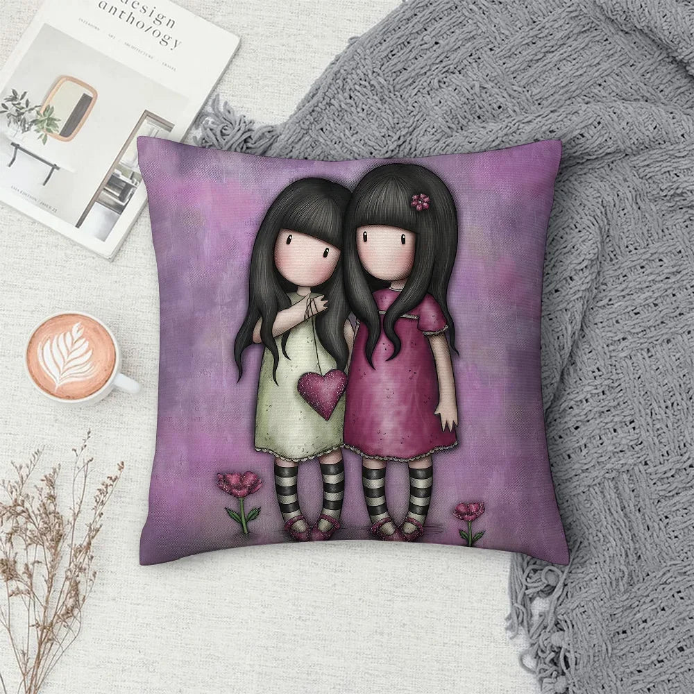 Santoro Gorjuss Plush Pillow Cover – Double‑Sided Decorative Cushion Case
