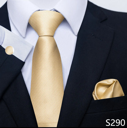 Silk Tie Pocket Squares Necktie Suit Accessories