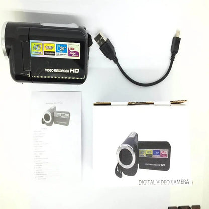 1080P Digital Camera &amp; Rotatable Screen Camcorder (16MP, 16X Zoom, Vlog DV Camera)