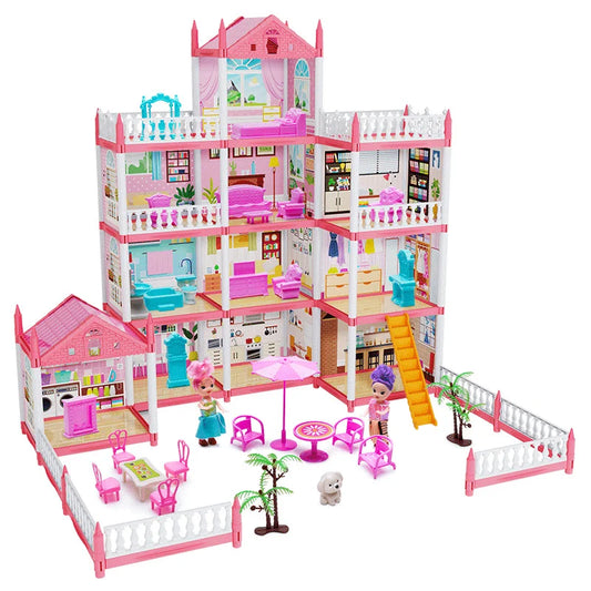 3D Assembly Diy Mini Toy House Accessories Villa Princess Castle Girl Birthday Gift Assembly Toy House
