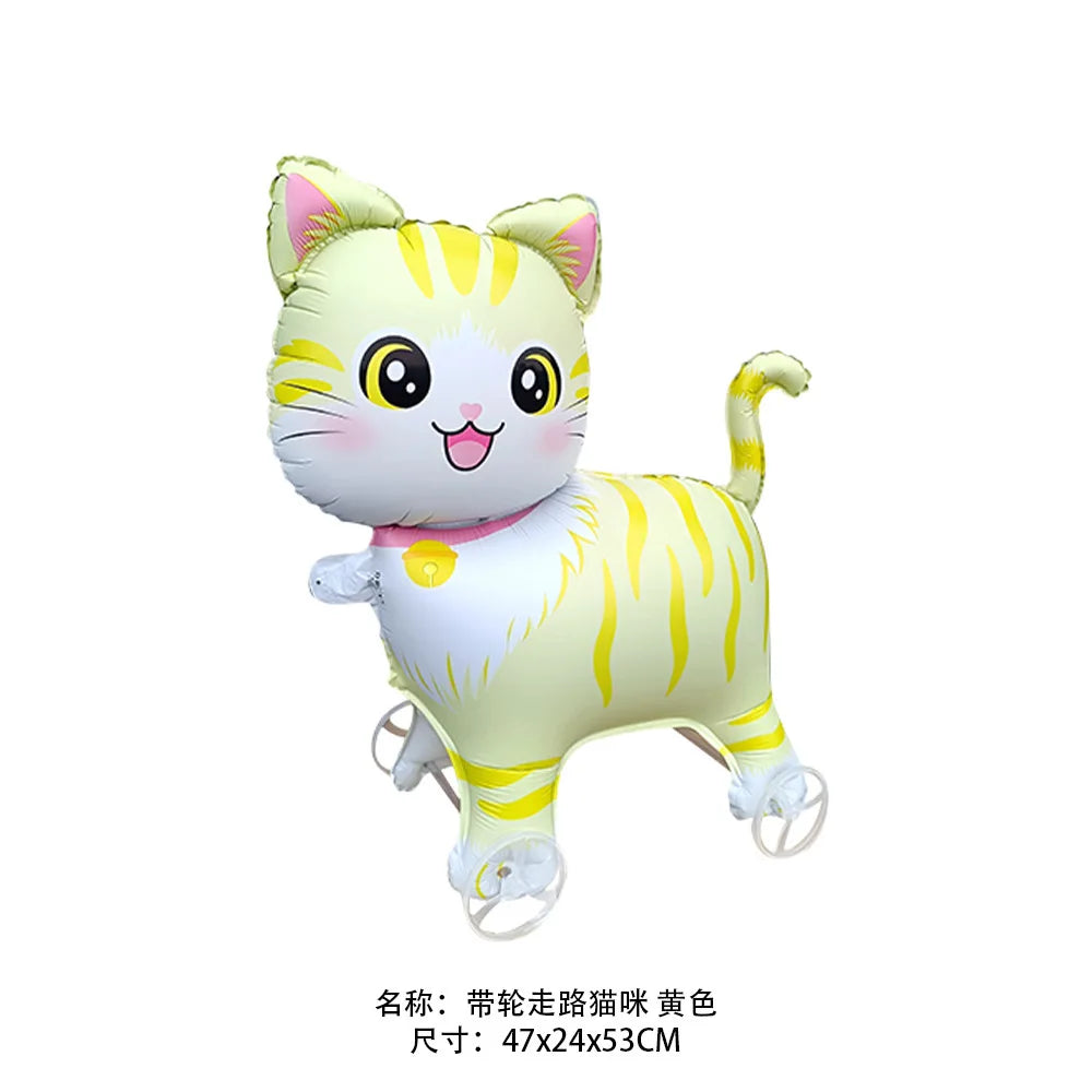1pcs Cartoon Standing Cat Shape Foil Animal Balloon Baby Shower Birthday Party Decoration Wedding Valentine's Day Decor Balloons