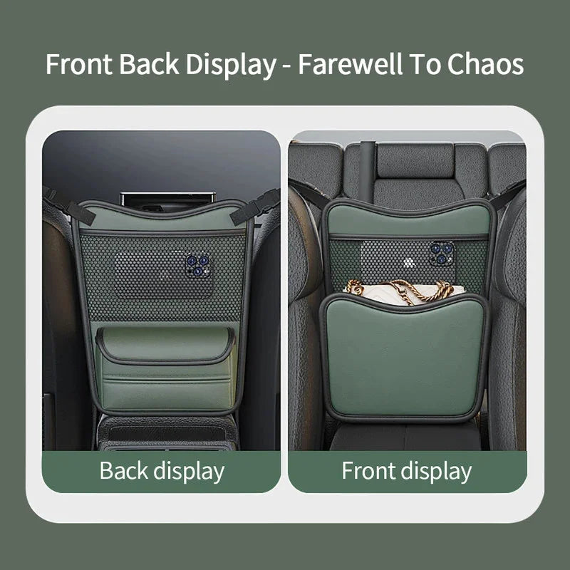 Multifunctional Storage Pocket Between Car Seats Car Net Pocket Handbag Holder Portable Car Organizer Car Interior Accessories