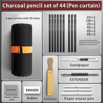 Sketching Pen/ Pencil /Brush Drawing Art  Set Box