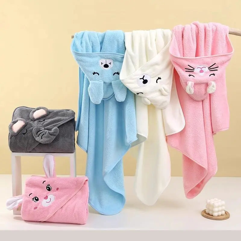 Baby Cartoon Hooded Towel Blanket