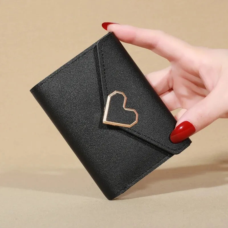 Women's Metal Small Wallet Short Fold
