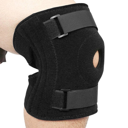Plus‑Size Open‑Back Knee Brace – Side Stabilizers & Patella Support for Meniscus Tear Relief