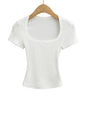 Women’s Square Collar Summer Crop Top