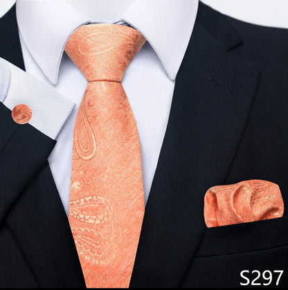 Silk Tie Pocket Squares Necktie Suit Accessories
