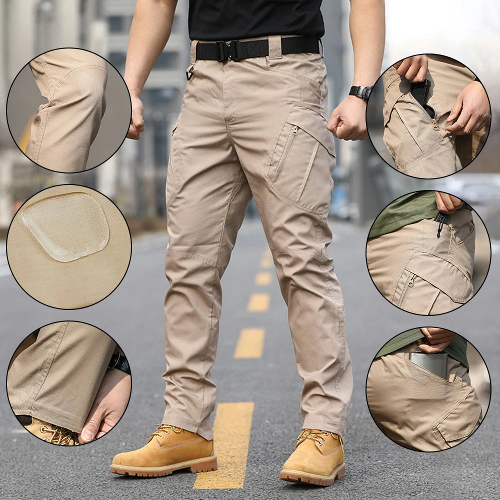 Men's tactical four seasons wear outdoor camouflage training wear-resistant multi-pocket pants