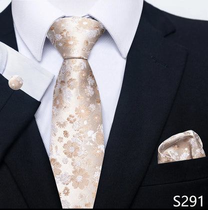 Silk Tie Pocket Squares Necktie Suit Accessories