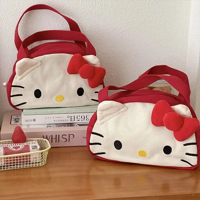 Hello Kitty Plush Storage Shoulder Bag (Cute Cartoon, Large Capacity)