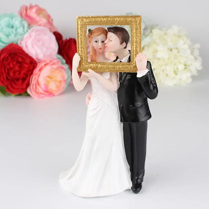 Humorous Wedding Couple Cake Figurine