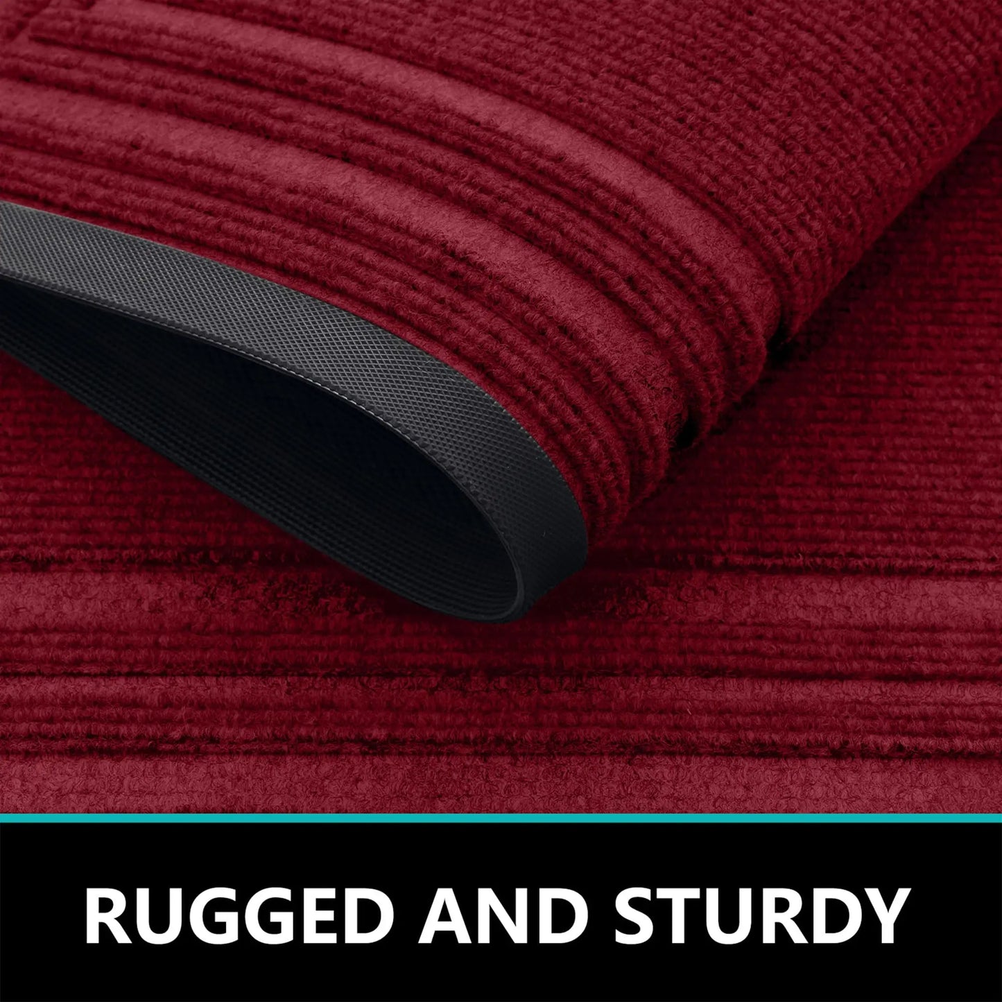 Olanly Natural Rubber Mat Non Slips Low Profile Outdoor Mat For Home Entrance Floor Doormats Heavy Duty Door Mat Outdoor Indoor
