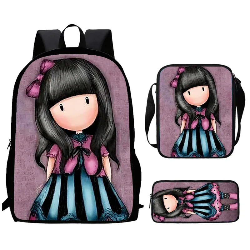 Santoro Gorjuss Kids School Backpack Set – Lightweight Backpack, Shoulder Bag & Pencil Case