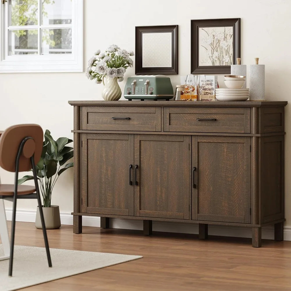 55" Farmhouse Buffet Cabinet – Brown
