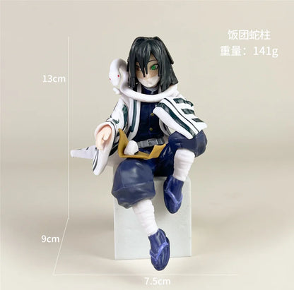 Hot Anime Demon Slayer Sit Eating High Quality Rice Figure All Style Tanjirou Nezuko Kyoujurou Tengen Tokitou Muichirou Figurine