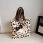 Hello Kitty Leopard Print Canvas Handbag (Lightweight Large‑Capacity Shoulder Tote)
