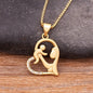 Nidin Luxury Fashion Letter "MOM" Inlaid Crystal Pendant Necklace Mother's Birthday Gift Woman Neck  Anniversary Jewelry