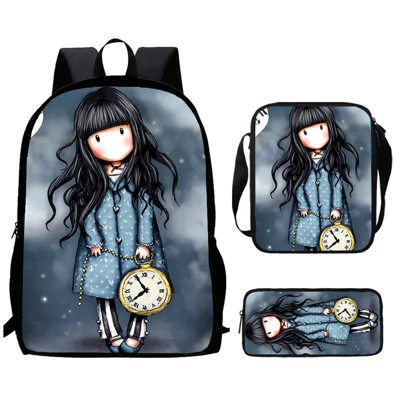 Santoro Gorjuss Kids School Backpack Set – Lightweight Backpack, Shoulder Bag & Pencil Case