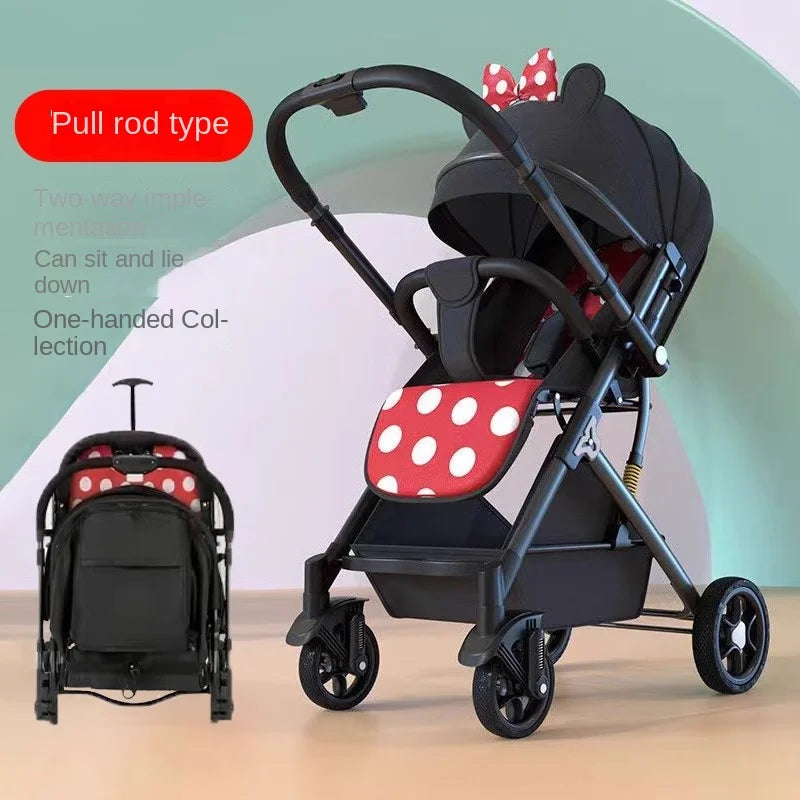 Lightweight Two‑Way Baby Stroller – High‑Landscape Newborn Four‑Wheel