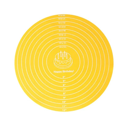 FAIS DU Round Silicone Baking Mat For 12-Inch Diameter Cake Turntable Pad Non-Slip Pad Cake Stand Food Grade Kitchen Baking Tool