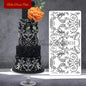 Various Flower Leaf Design Fondant Cake Stencil DIY Royal Cream Border Mold PET Drawing Template Cake Decorating Tools Bakeware
