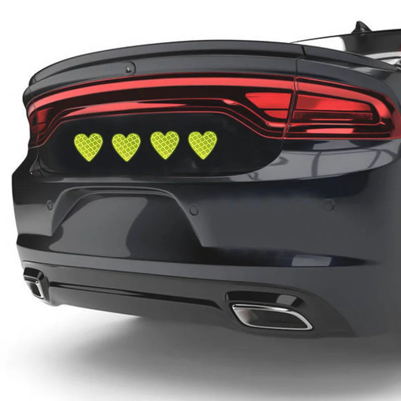 delete  12pcs Heart Shape Reflective Car Stickers Night Warning Mark Reflective Tape Stickers Decoration Decal Car Accessories