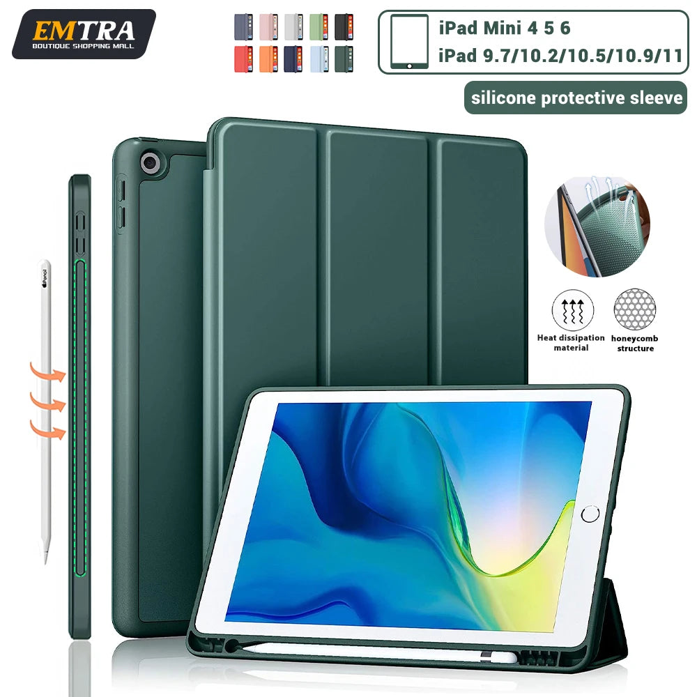 iPad Case with Pencil Holder (Pro/Air/Mini Models)