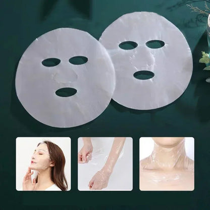 100pcs Plastic Film Full Face Mask Wraps
