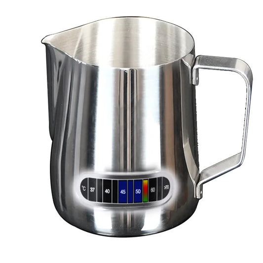 12/20oz Milk Frothing Pitcher 350/600ML Temperature Display Stainless Steel