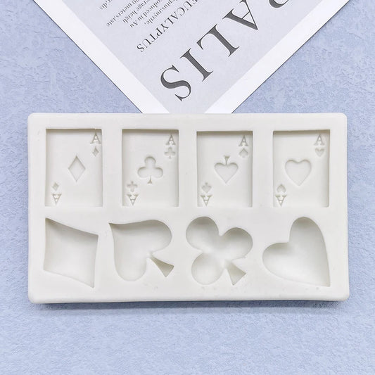 Poker Silicone Sugarcraft Mold Resin Tools Cupcake Baking Mould Fondant Cake Decorating Tools