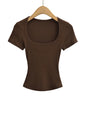 Women’s Square Collar Summer Crop Top