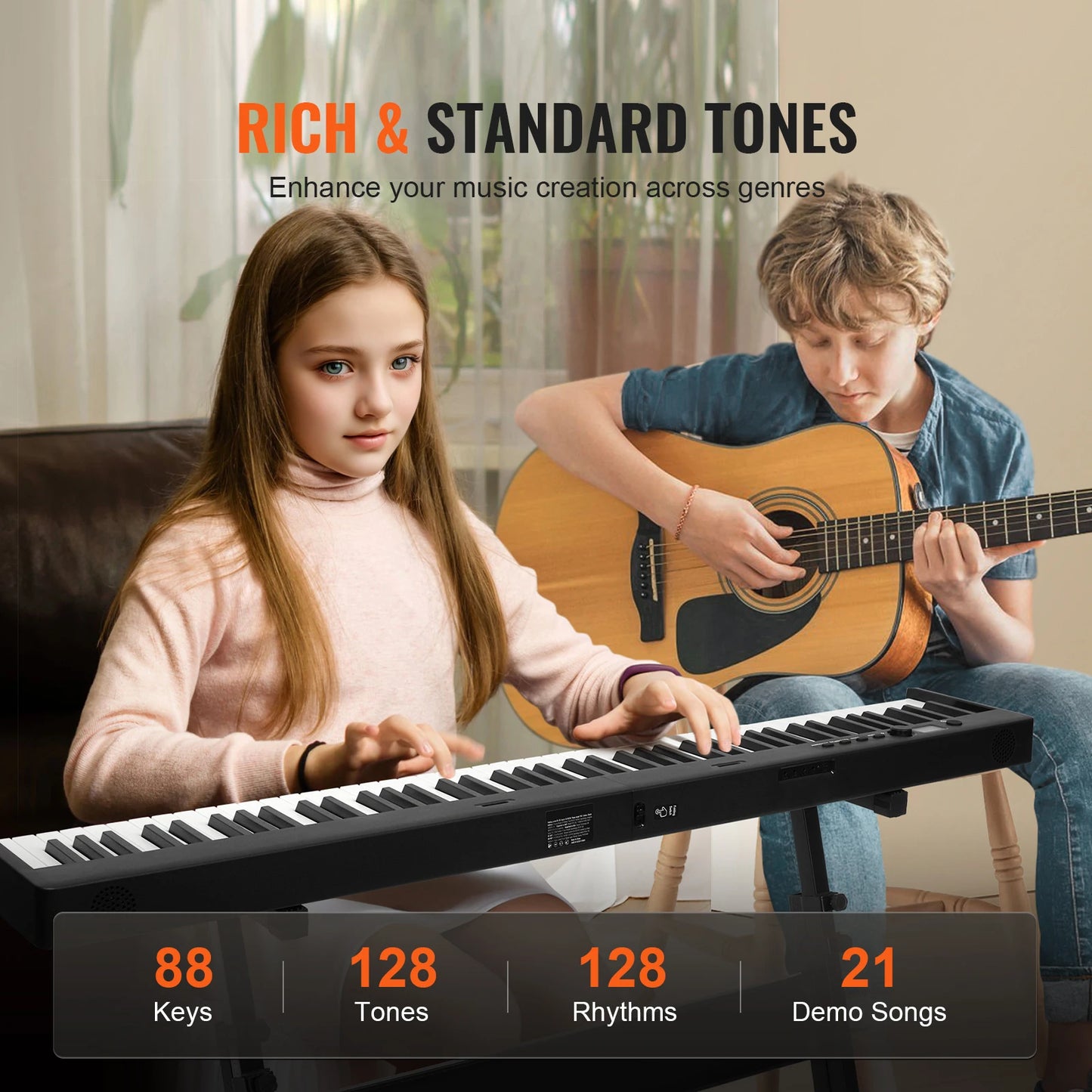 SucceBuy 88‑Key Folding Piano – Bluetooth & MIDI Portable Rechargeable Digital Keyboard for Beginner Practice