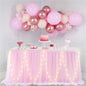 Tulle Table Skirt with LED Lights 6FT Table Cloth for Baby Shower Wedding Birthday Party Bar Home Table Valentine's Day Decor