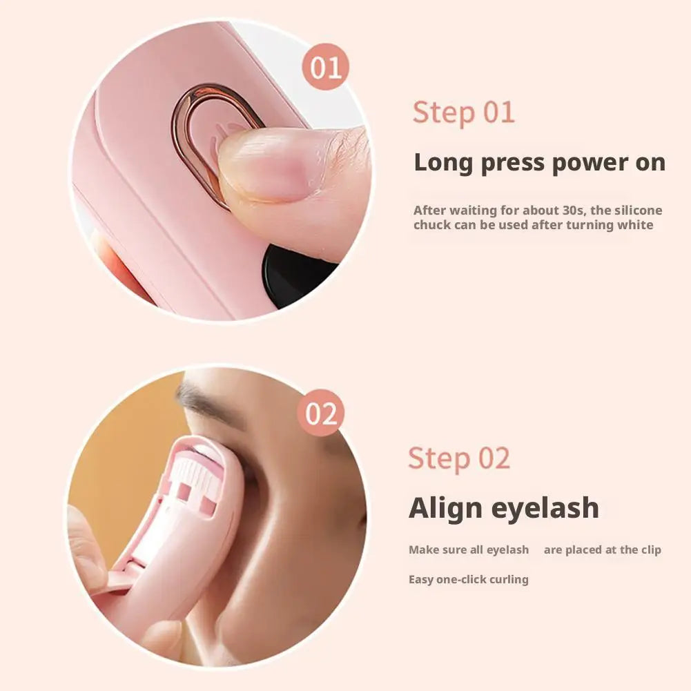 3‑Mode Heated Electric Eyelash Curler (Rechargeable)