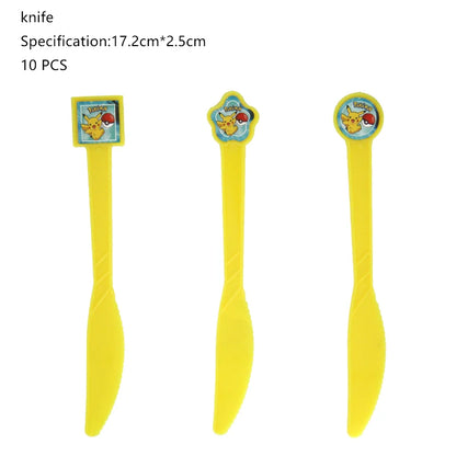 Classical Pikachu Birthday Party Decoration Set (Backdrop · Balloons · Tableware · Kids Event Supplies)