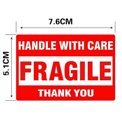 100PCS Fragile Stickers (Handle With Care · Warning Labels · Packing Supplies)