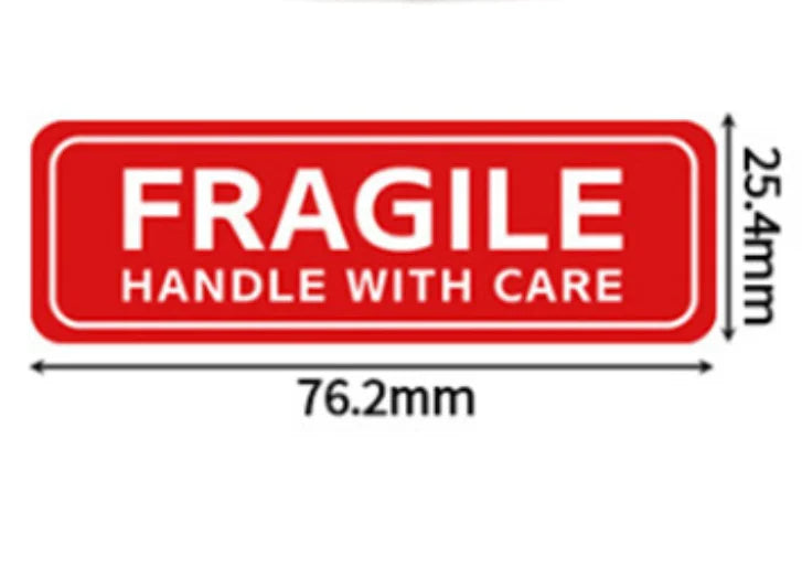 100PCS Fragile Stickers (Handle With Care · Warning Labels · Packaging Supplies)