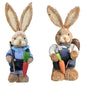 Easter Rabbit Decoration Bunny Figure Cattail Craft Ornament Home Holiday Cute Bunny Home Decoration Easter Rabbit Decoration