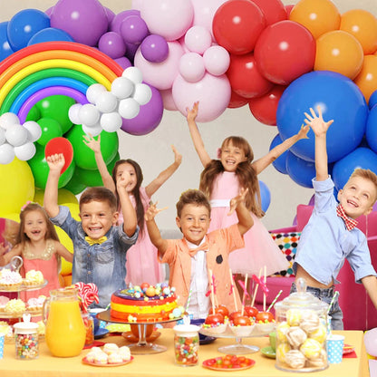 Colorful Rainbow Matte Balloons Garland Arch Kit DIY Latex Happy Birthday Party Balloons Supplies Girl Wedding Decoration Golobs
