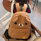 Lovely Cartoon Brown Bear Backpack (Waterproof · Large Capacity · Girls & Women Schoolbag)