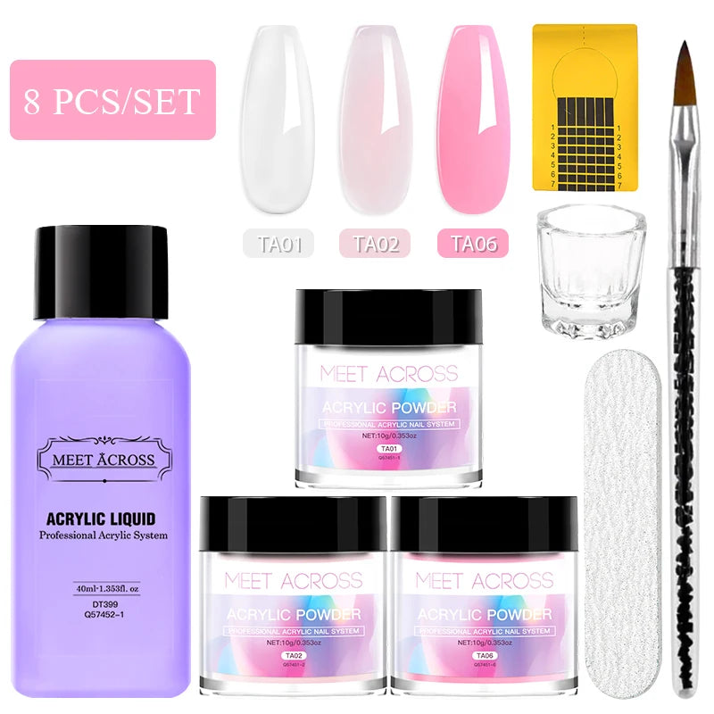 Acrylic Powder Set- Clear /Pink/ Nude